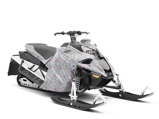 Thistle and Weed Mosaic Custom Wrapped Snowmobile