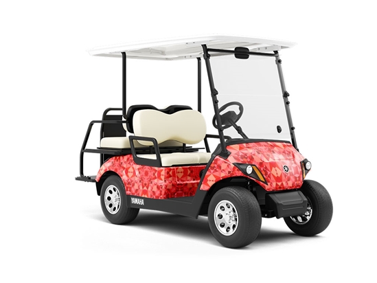Candy Apples Mosaic Wrapped Golf Cart