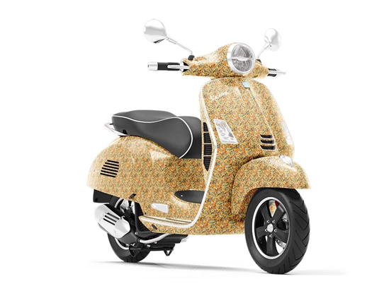 Golden Trombone Mosaic Vespa Scooter Wrap Film
