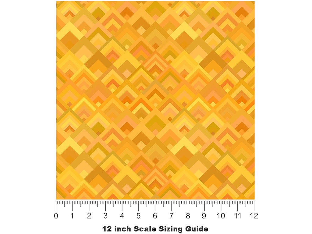 Goldenrod Dreams Mosaic Vinyl Film Pattern Size 12 inch Scale