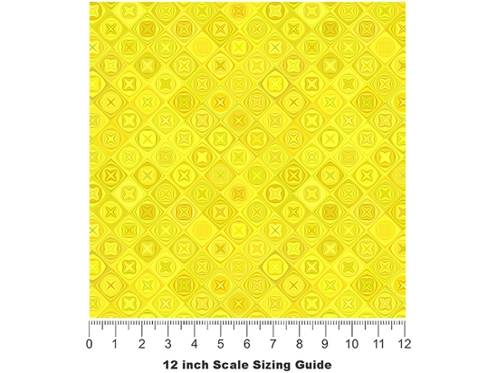 Sour Lemon Mosaic Vinyl Film Pattern Size 12 inch Scale