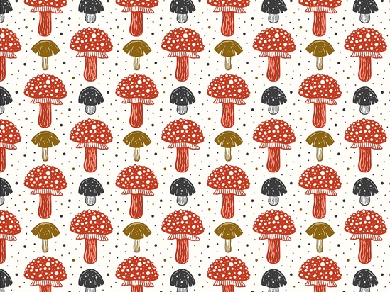 Amanita Muscaria Mushroom Vinyl Wrap Pattern