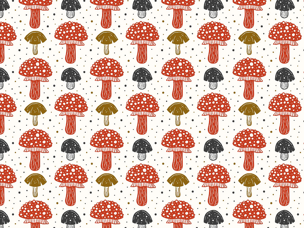 Amanita Muscaria Mushroom Vinyl Wrap Pattern