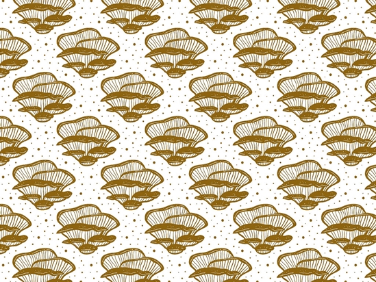 Golden Pleurotaceae Mushroom Vinyl Wrap Pattern