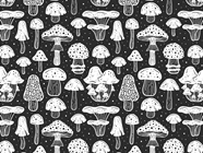 Midnight Mycelium Mushroom Vinyl Wrap Pattern