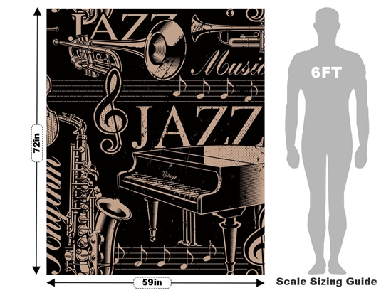 Jazz Essentials Music Vehicle Wrap Scale
