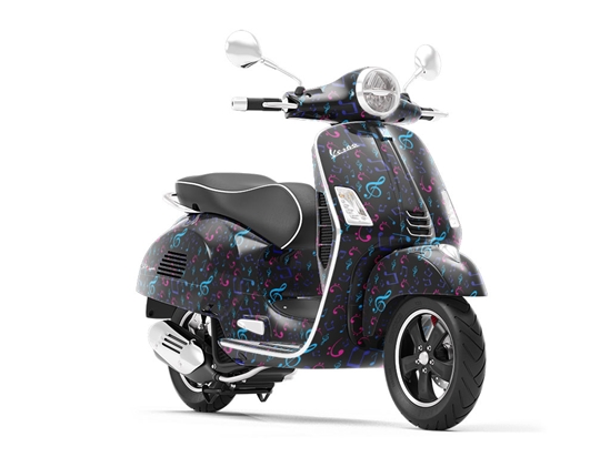 Midnight Notes Music Vespa Scooter Wrap Film