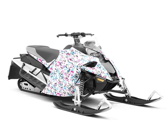 Playful Notes Music Custom Wrapped Snowmobile