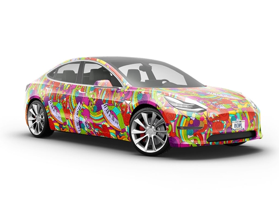 Psychedelic Chords Music Vehicle Vinyl Wrap