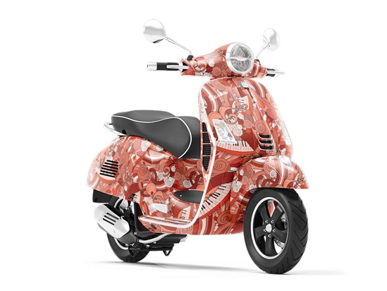 Rust Chords Music Vespa Scooter Wrap Film