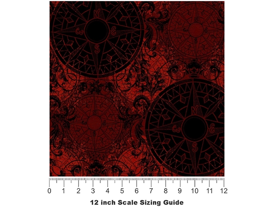 Blood Compass Mystic Vinyl Film Pattern Size 12 inch Scale