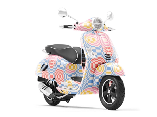 Bubbling Wall Optical Illusion Vespa Scooter Wrap Film