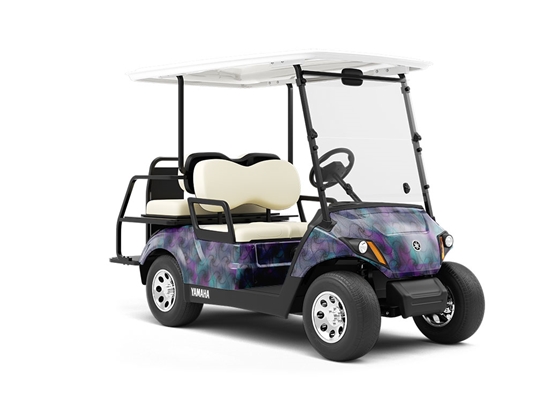 Iridescent Zentangle Optical Illusion Wrapped Golf Cart