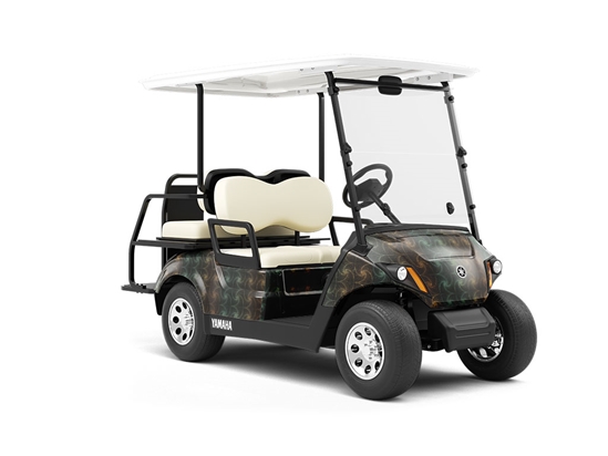 Paradoxical Zentangle Optical Illusion Wrapped Golf Cart
