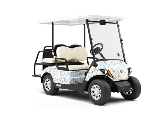Baby Blues Paint Splatter Wrapped Golf Cart