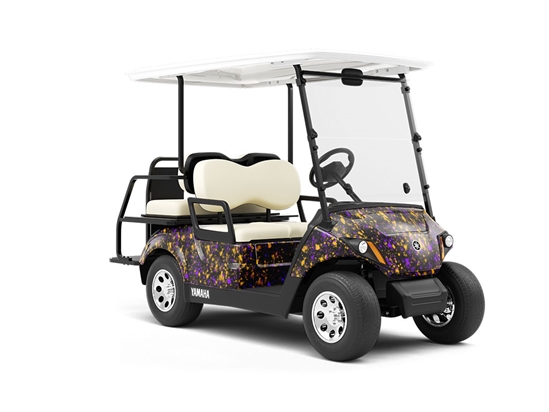 Hey Delilah Paint Splatter Wrapped Golf Cart