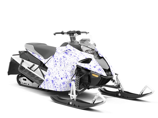Indigo Raindrops Paint Splatter Custom Wrapped Snowmobile