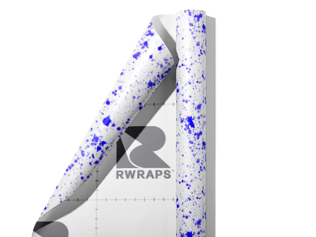 Indigo Raindrops Paint Splatter Wrap Film Sheets