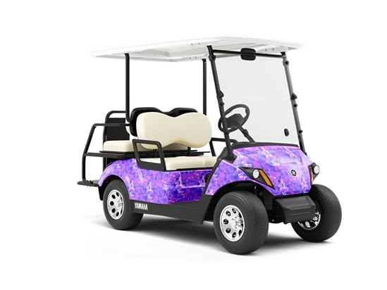 Knockout Punch Paint Splatter Wrapped Golf Cart