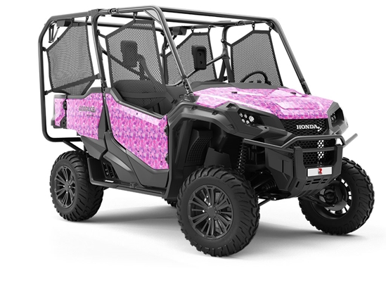 Pink Power Paint Splatter Utility Vehicle Vinyl Wrap