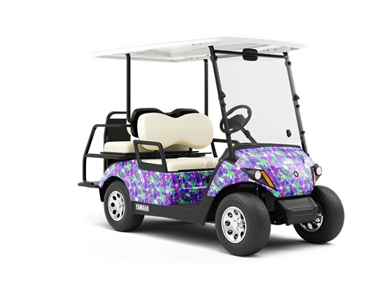 Rebel Yell Paint Splatter Wrapped Golf Cart