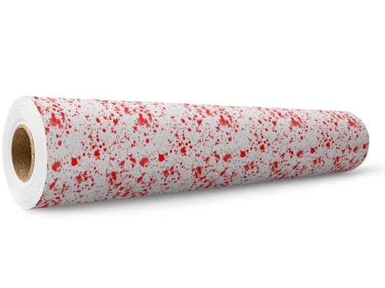 Red Smears Paint Splatter Wrap Film Wholesale Roll