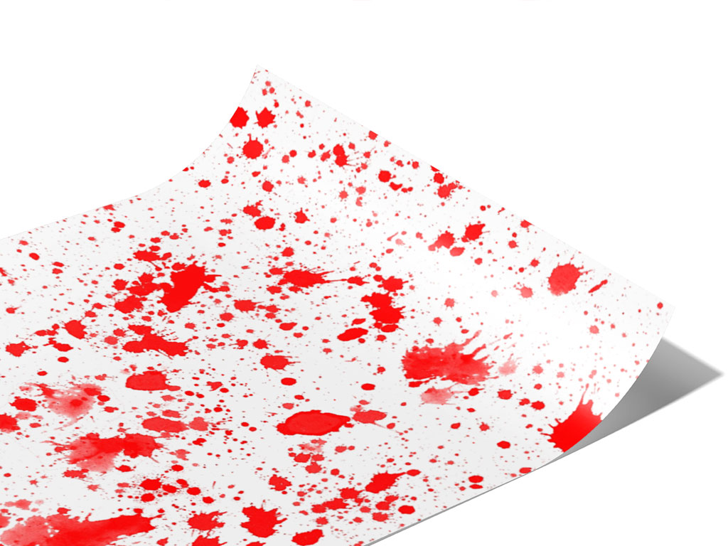 Red Smears Paint Splatter Vinyl Wraps