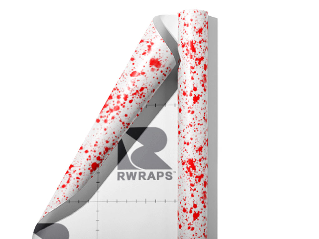 Red Smears Paint Splatter Wrap Film Sheets