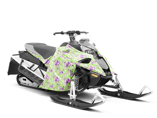 Science and Visions Paint Splatter Custom Wrapped Snowmobile