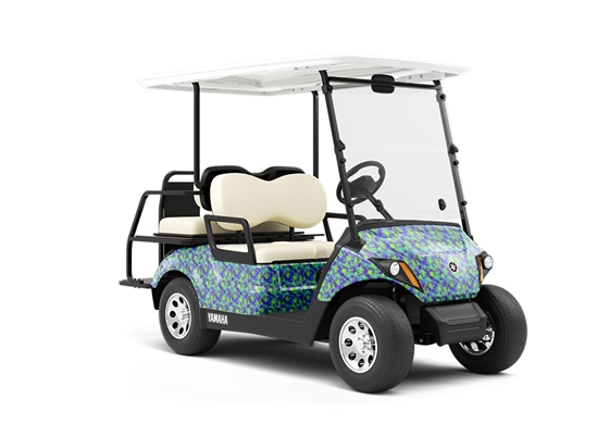 To Funkytown Paint Splatter Wrapped Golf Cart