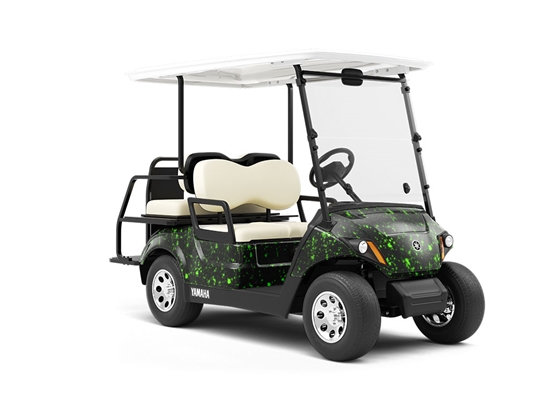 Totally Toxic Paint Splatter Wrapped Golf Cart