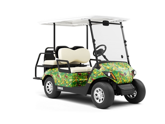 Wild Life Paint Splatter Wrapped Golf Cart