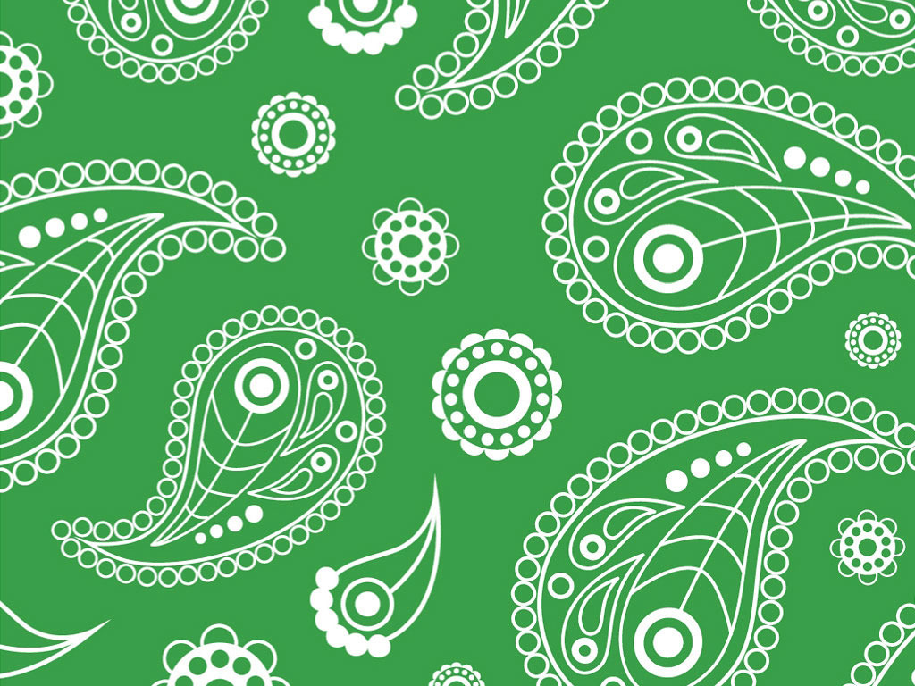 Gallant Green Paisley Vinyl Wrap Pattern