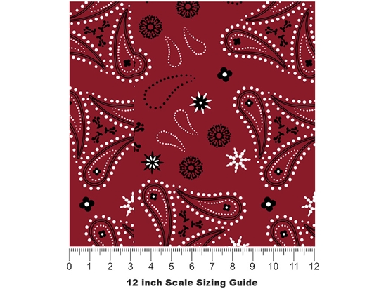 Triangle Territory Paisley Vinyl Film Pattern Size 12 inch Scale