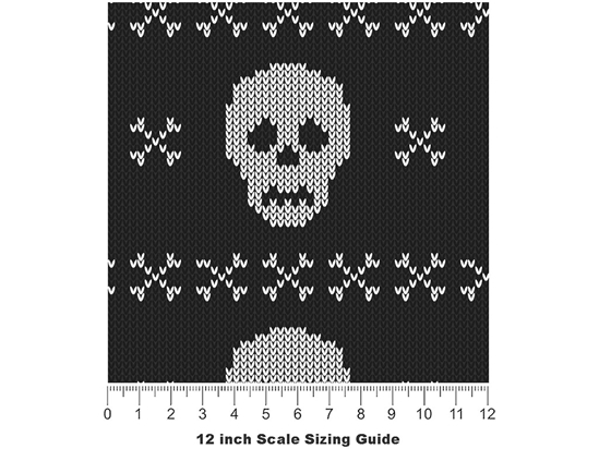 Nautical Knitting Pirate Vinyl Film Pattern Size 12 inch Scale