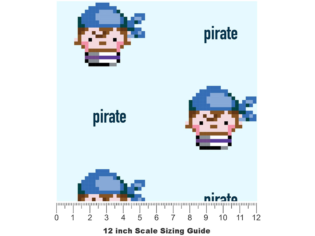 Pixel Crew Pirate Vinyl Film Pattern Size 12 inch Scale