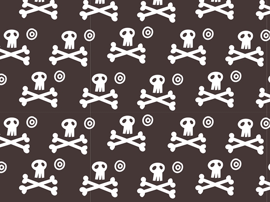 Skull and Crossbones Pirate Vinyl Wrap Pattern
