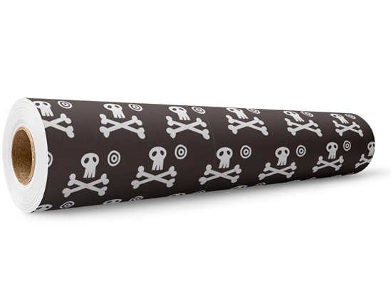 Skull and Crossbones Pirate Wrap Film Wholesale Roll