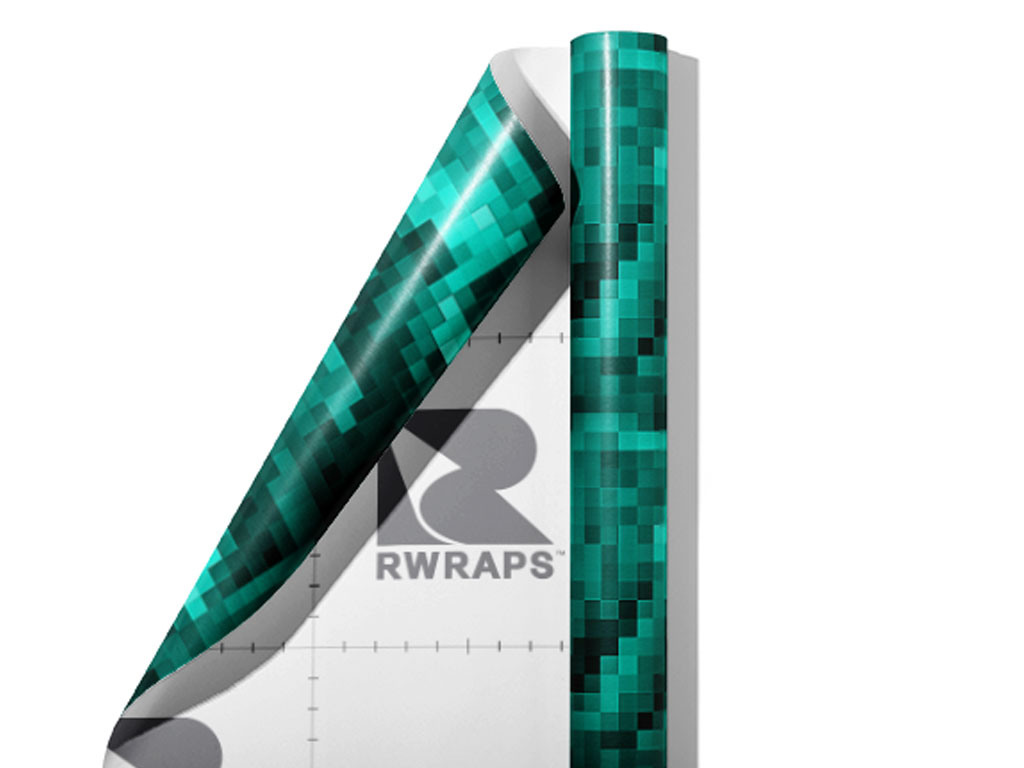 Aquamarine Start Pixel Wrap Film Sheets
