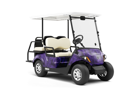 Pretty Picotee Pixel Wrapped Golf Cart