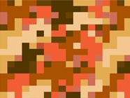 Hunter Orange Pixel Vinyl Wrap Pattern