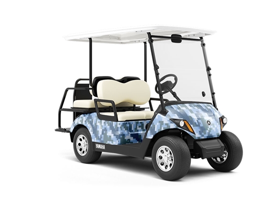 Snow and Sleet Pixel Wrapped Golf Cart