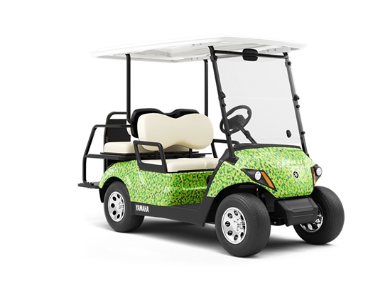 Chartreuse Liquor Pixel Wrapped Golf Cart