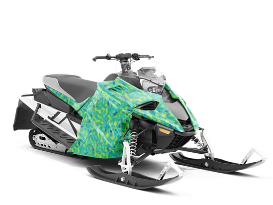 Sea Adventure Pixel Custom Wrapped Snowmobile