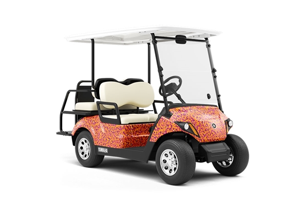 Hot Lava Pixel Wrapped Golf Cart