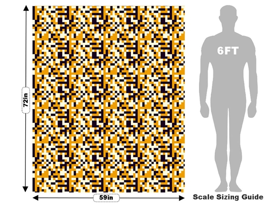 Tiger Stripe Pixel Vehicle Wrap Scale