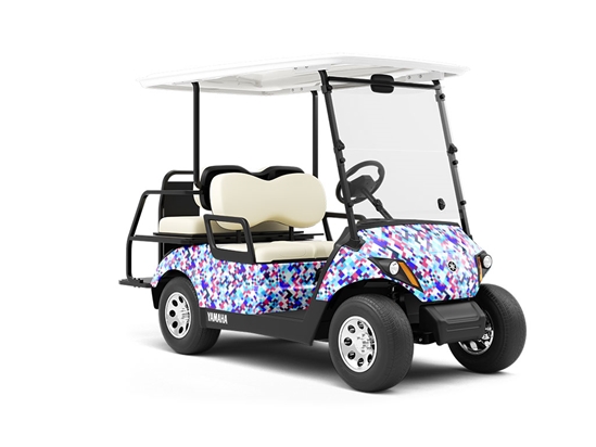 Gender Reveal Pixel Wrapped Golf Cart