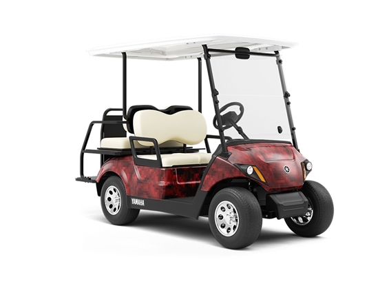 Maroon Lagoon Pixel Wrapped Golf Cart