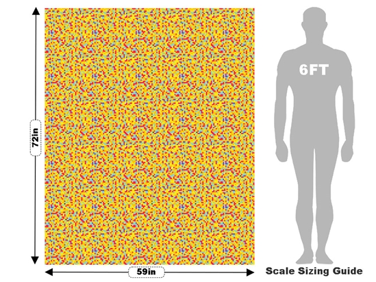Sunflower Patterns Pixel Vehicle Wrap Scale