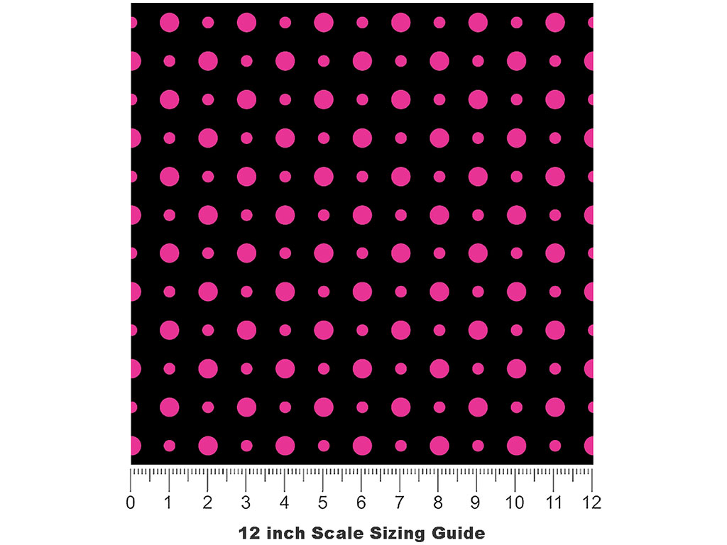 Fierce Fuchsia Polka Dot Vinyl Film Pattern Size 12 inch Scale